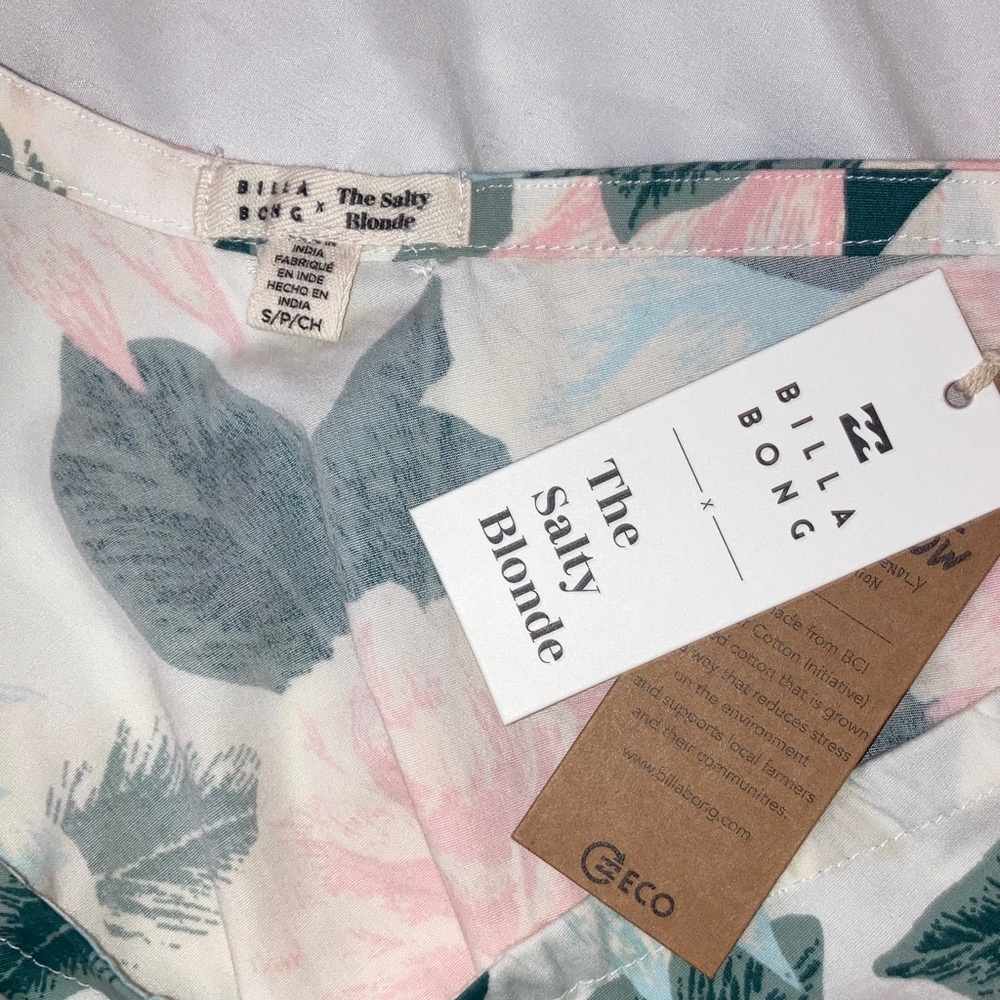 NWT Billabong The Salty Blonde Floral One Sleeve Dress S - Picture 4 of 5